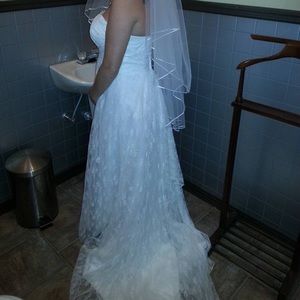 White lace wedding dress